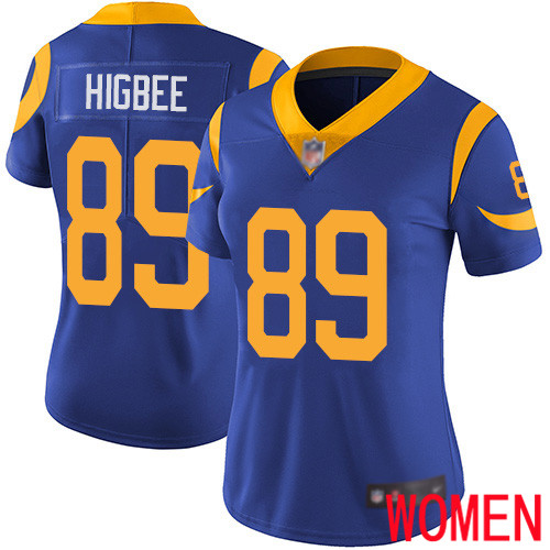Los Angeles Rams Limited Royal Blue Women Tyler Higbee Alternate Jersey NFL Football #89 Vapor Untouchable
